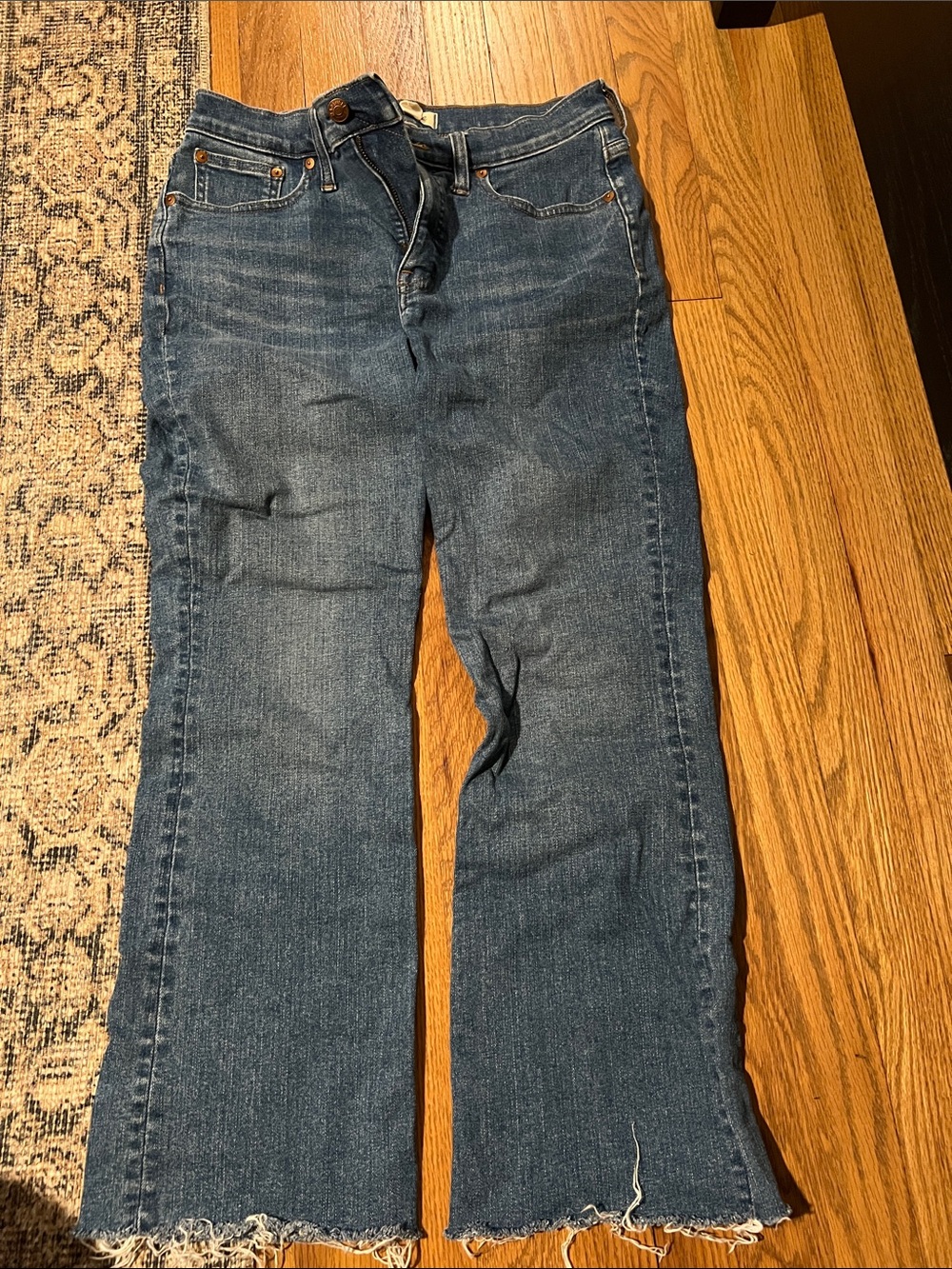 Madewell Blue High-Rise Wide-Leg Jeans